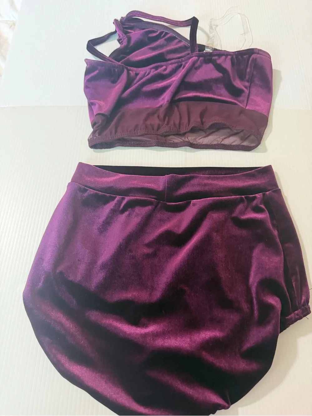 Kelle dance solo costume 2 piece purple velvet THE ALCHEMY 7111 SA-Small adult